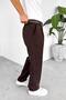 Brown Basic Premium Fabric Trousers - 2