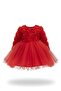Rosa Red Rose Girl's Long Sleeve Dress