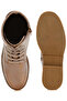 Women Faux Leather Lace Up Boots in Tan - 4