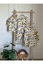 Girls' Cotton Linen Colorful Checkered Pattern Collar Detailed Dress - 3