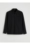 Giyçık Store Black Long Sleeve Shirt with Collar for Men - 5