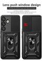 Galaxy A17 5g Compatible Case Camera Protected Sliding Ring Stand Armor Military Tank Cover - 5