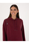 Vişne Oversize Modal Blend Hooded Sweatshirt 50309057-Vr223 - 2