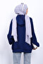 Navy Blue Kangaroo Pocket Modal Sweatshirt - 4