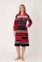 Women's Cotton Blend Velvet Zipper Dress - Fuchsia 1663 - 6