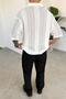 Ecru Polo Neck Relaxed Knit T-Shirt - 3