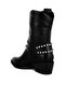 Women Studded Harness Detail Boots in Black - 3