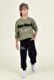 Boy's Green Sweatshirt – Run Ahead Written, Comfortable Kangaroo Pocket - 4