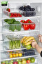 منظم ثلاجة ضحل من فروستي بوكس مع مصفاة وغطاء للتنظيم داخل الخزانة، قطعتان - 4