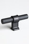 Metal Button Handle Single Screw Drawer Kitchen Furniture Cabinet Cupboard Handles Knob Black