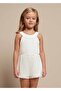 Summer Girls' Lace Shorts Jumpsuit - Ecru - 3