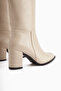 Deniza Beige Heeled Women's Boots - 6