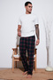 Cotton Regular Fit Regular Waist Straight Leg Pajama Bottoms with Pockets Men's Pajama Bottoms 6574003
