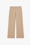 Women's Belted Wide Leg Fabric Trousers - Stone - 7
