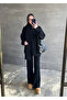 Black Scarf Sweater Pants Knit Set - 241060 - 3