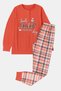 Young Children's Orange Plaid Pajama Set – Ages 8-12 Winter Edition “Smile Enjoy a Beautiful Day” - 2