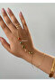Colorful Heart Stone Women's Gold Şahmeran - 2