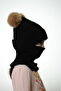 Girl's Beret Neck Collar Suit with Double Pompom 4-10 Years Old - 5