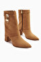 Nisha Taba Suede Thick Heeled Women's Boots - 2