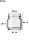 12 Pieces 40 ml Clear Sample Food Supplement Foodstuff Confectionery Jam Jar Small Glass Jar with Metal Lid - 6