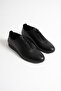 Rovan Men's Black Genuine Leather Lace-Up Comfort Casual Shoes