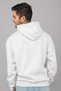 Unisex Oversize Hooded Sweatshirt - Graffiti Text Printed Streetwear Hoodie White - 2