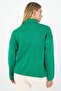 Green Color Buttoned Women's Cardigan – Minimal Design, Comfortable Fit, Casual and Office Chic - 5