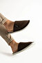 Unisex Velvet Fabric Leather Detailed Home Slippers Ribbed Fabric Home Slippers Dowry Bundle Slippers Stc1154 - 4