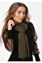 Khaki Women's Winter Knitted Scarf, Khaki Scarf - 5