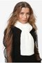 White Women's Winter Knitted Scarf, Women's Scarf - 3