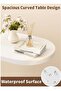 C-Shaped Side Table with Metal Frame, Coffee Bed Couch End Table Laptop Holder - 3