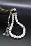 White Zircon Stone 33-Piece Prayer Beads with Metal Tassels 10mm Sphere Cut 902248 - 2