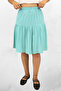 Light Blue Viscose Fabric Midi Length Women's Shorts Skirt - 4