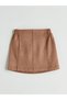Elastic Waist Suede Girls' Skirt (W5) - 3