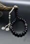 Natural Amethyst Stone 33-Bead Prayer Beads with Metal Tassel 10mm Sphere Cut 902243