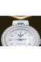 STEALTH STEEL WATCH - Silver Tone Finish Stainless Steel Simulated Diamond 40mm Mens Watch W/Date - 3
