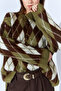 Baklava Pattern Embroidered Women's Sweater - Khaki |   Mkw535334-01 - 4