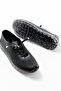 S-365 Black Patterned Genuine Leather Transparent Sole Women's Sports Shoes - 4