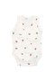 Baby Girl White Tulip Patterned Ribbed Strap Bodysuit - 2