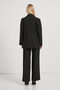 Women's Office Style Striped Lined Blazer Black Jacket - 5