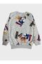 Boys' Cotton Fabric Gray Hedgehog Patterned Long Sleeve Seasonal Pajama Set - 3
