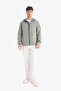 Water Repellent Slim Fit Khaki Men's Raincoat & Windbreaker C5821Ax/Kh397
