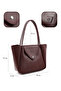 Bordo Shk249 Faux Leather, Single Compartment with Snap Closure, Large Size Hand, Arm, and Shoulder Bag - 4