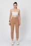 Women's Summer Camel Trend Model Pencil Detailed High Waist Fabric Trousers 30062