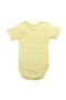 Unisex Yellow Short Sleeve Bodysuit - 2