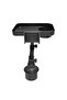 Car Cup Holder Tray, Adjustable Vehicle Food and Drink Stand with Phone Mount, Black - 2