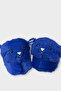 Women's Cute Cat Figured Plush Slippers Blue - 4