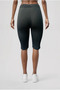 Black Polyester Elastane Blend Women's Short Leggings Biker Shorts Lucine - 4