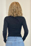 Women's Asymmetrical Cut Slim Fit Full Stretch Fabric Bodysuit Blouse - 4