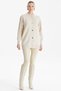 Knitwear Bomber Jacket with Leather Trim on the Sleeves Beige - 2